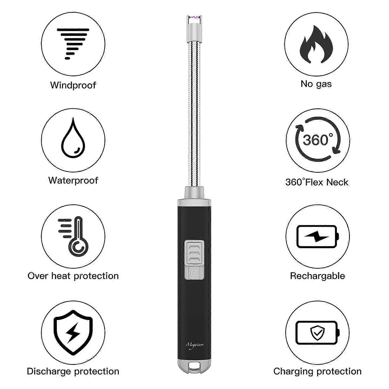 Candle Lighter, Long Lighter Plasma Usb Rechargeable Arc Lighter