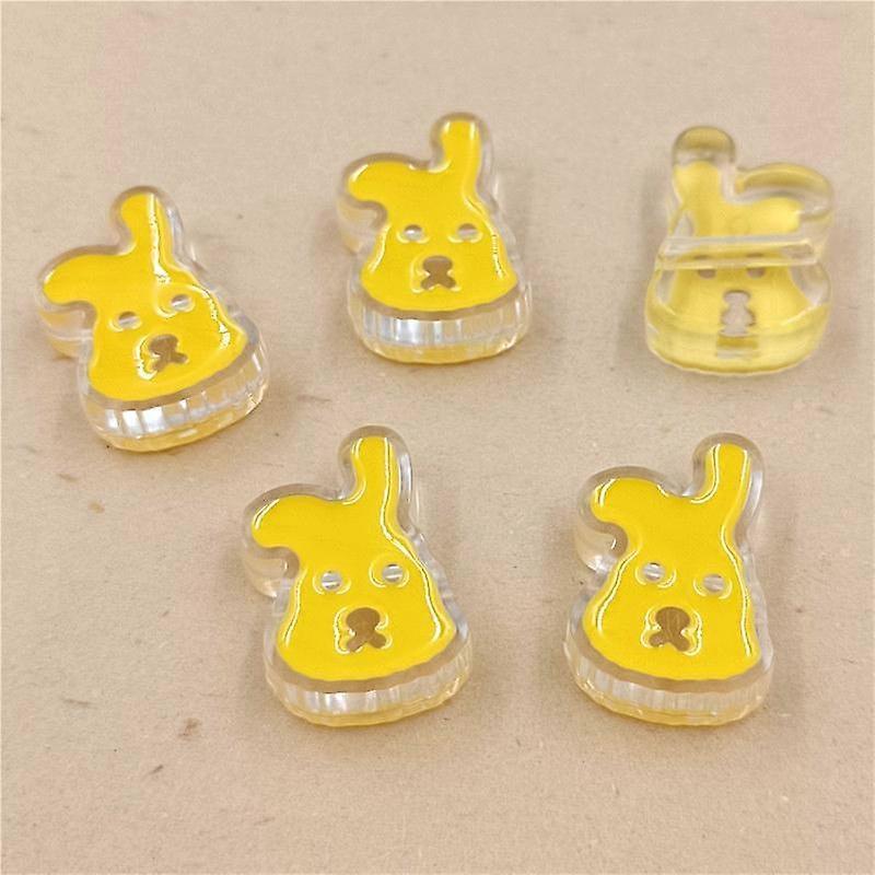 בית המפלגה אספקה בעבודת יד אקריליק טפטוף שמן חומר ארנב צורת שמש רופף חרוזים תכשיטים ביצוע אביזרי DIY חמוד 5 יחידות חזייה