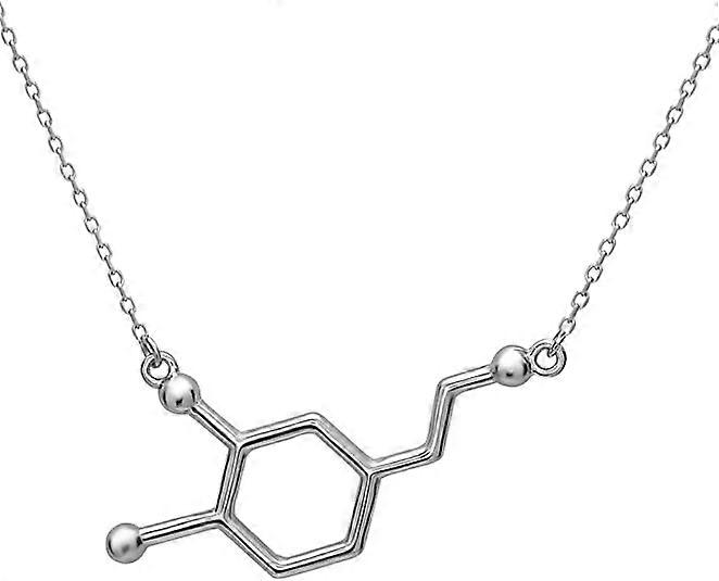 Silver Phantom Jewelry Dopamine Molecule Necklace