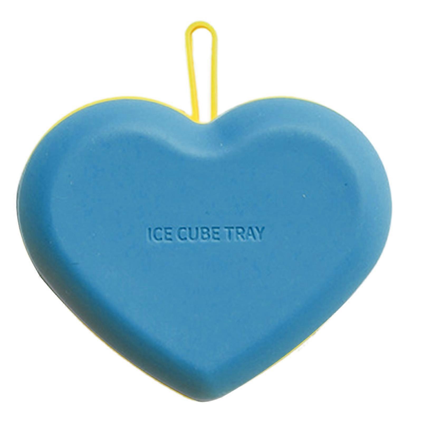Silicone Heart Shaped Ice Cube Tray Ice Cubes Making Mesh Grid Mold with Lid