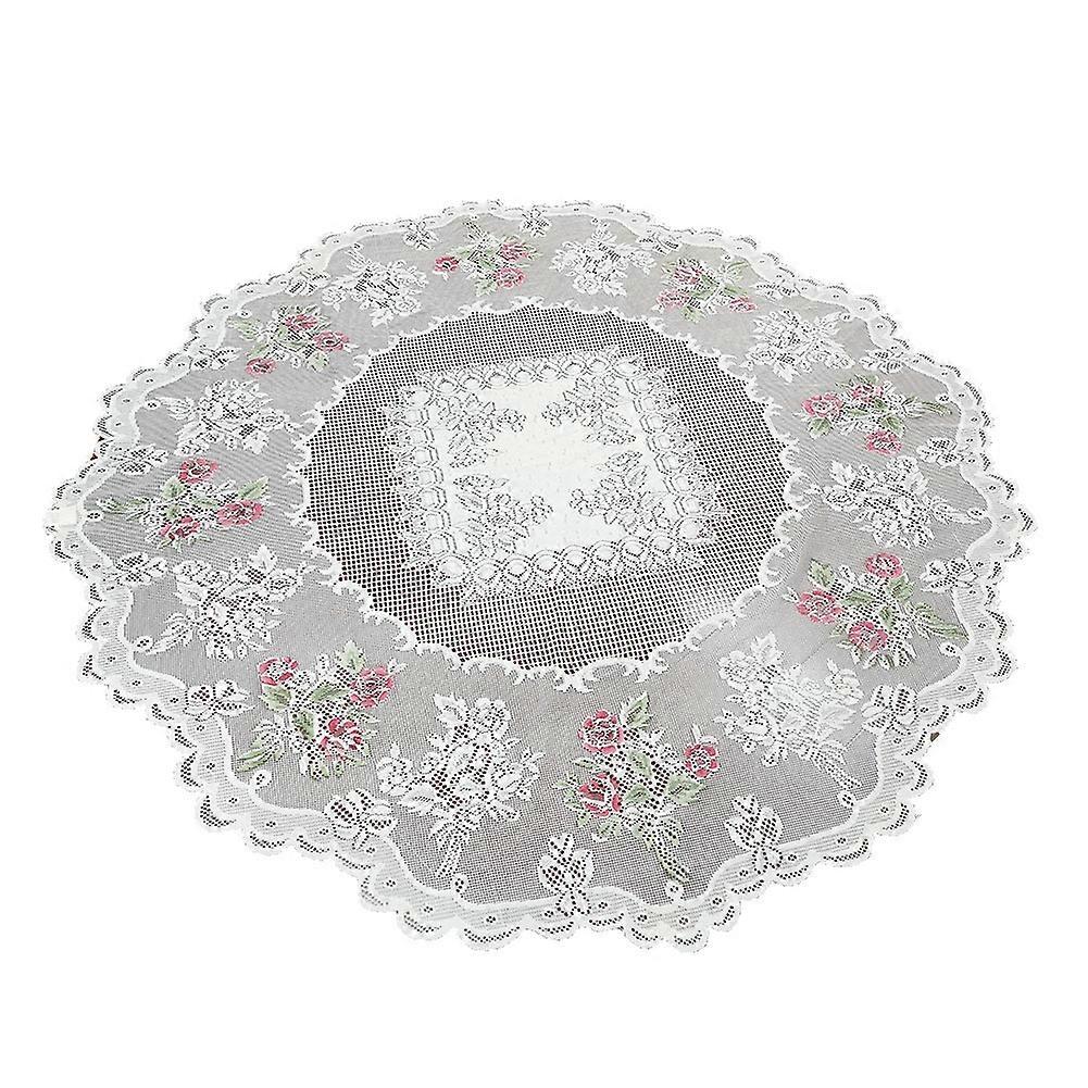 Élégant Rond/Rectangle Dentelle Fleur Nappe Table À Manger Couverture Chemin Décor KAESI