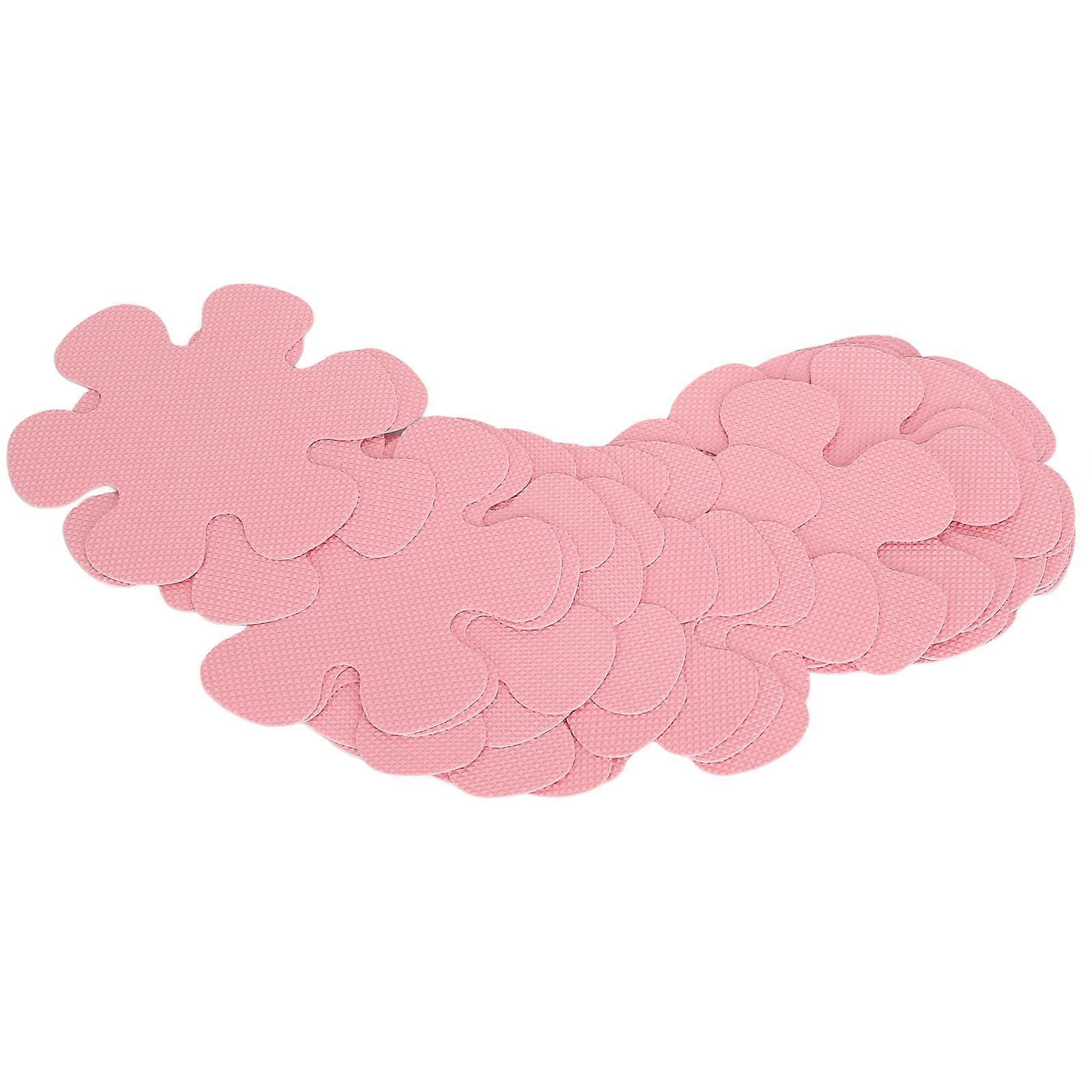 20pcs 10cm Non Slip Bathtub Stickers Flower Shaped Safety Bathroom Tubs Showers Treads Adhesive Decals with Scraper Pink Flowers