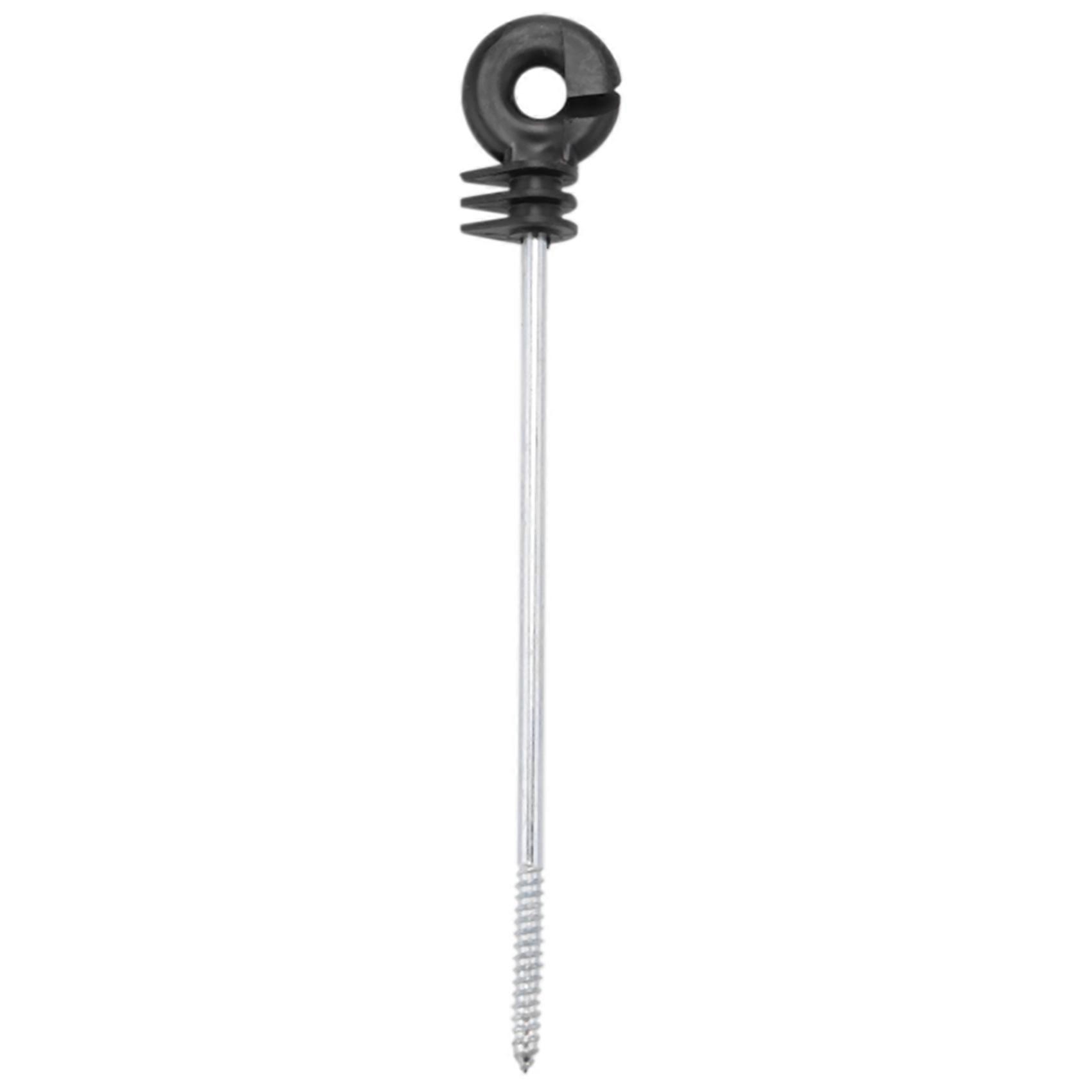 25 PCS Electric Fence Distance Insulators, Plastic Ring Insulators Long Distance Screw for Wooden P