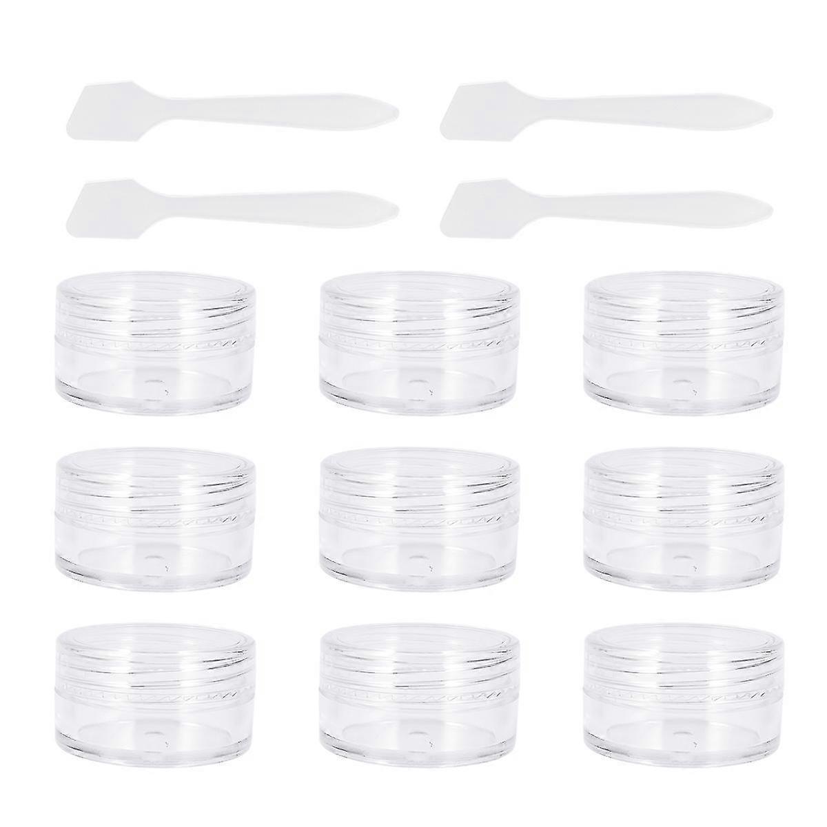 20 Pcs 5g Round Cream Box Cream Bottle Cosmetic Separated Bottle Empty Travel Bottle And 4 Pcs Swab (transparent)