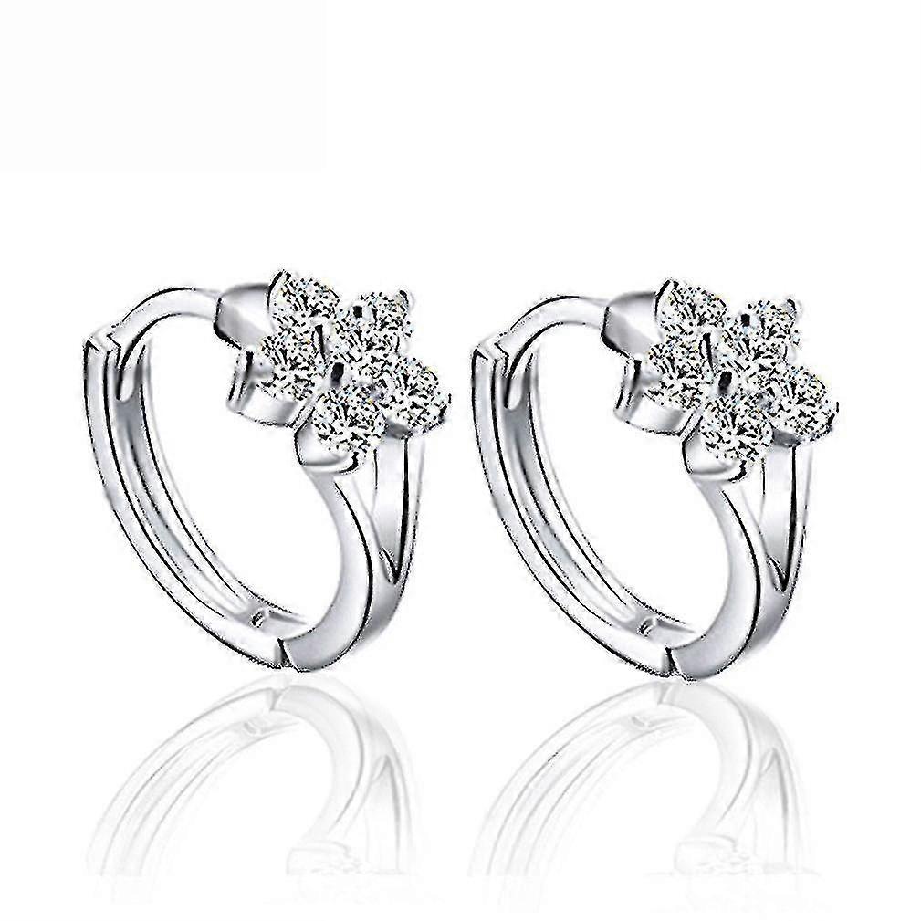 Silver Ear Studs Snowflake Earrings Ear Drops Ear Clips For Party