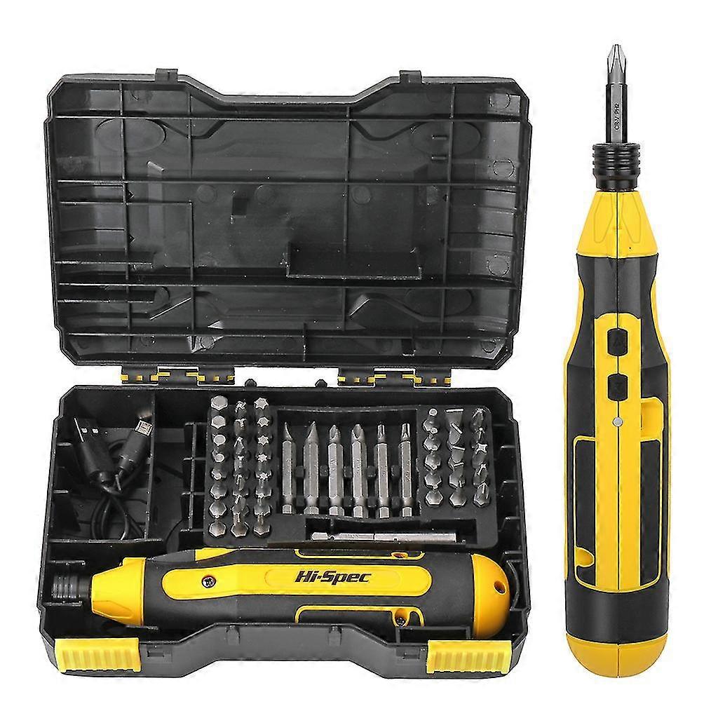 Rechargeable Electric Screwdriver Easy To Use With Front Led Work Light 44 Pcs