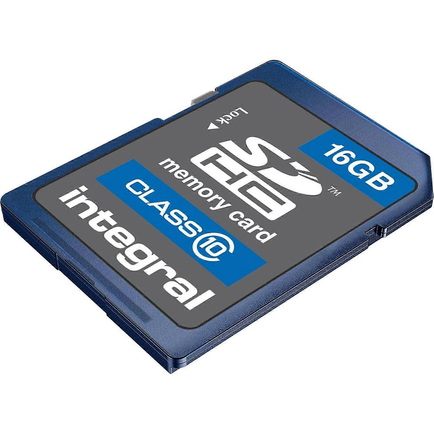 Integral SDHC Class 10 Flash Memory Card Compact & Portable 20MB/s Speed, 16GB