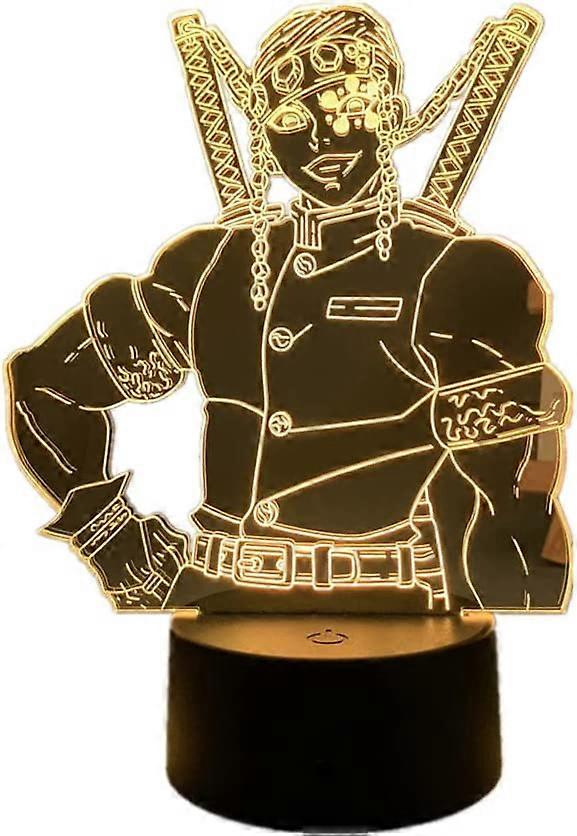 3D Illusion Anime Lampe Demon Slayer Veilleuse Cool Uzui Tengen Figure Acrylique LED Lumière pour Enfants Chambre Décor USB Lampe de Table Garçons Filles Anniversaire Chris