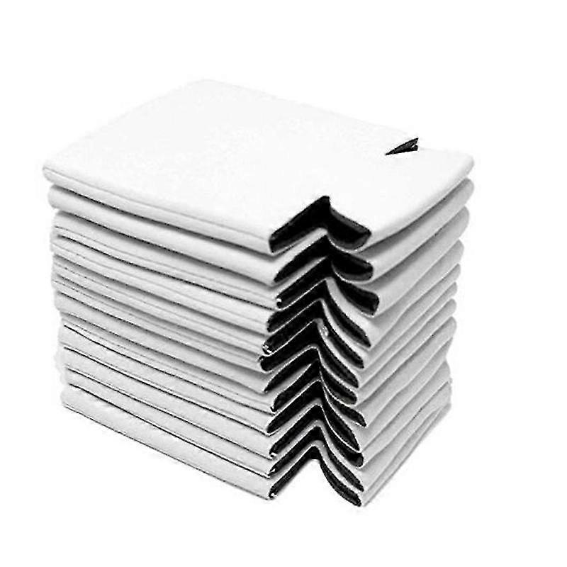 10 st neopren ölburkskylare dryckesmugg flaskhylsa isolerande wrap lock ny vit
