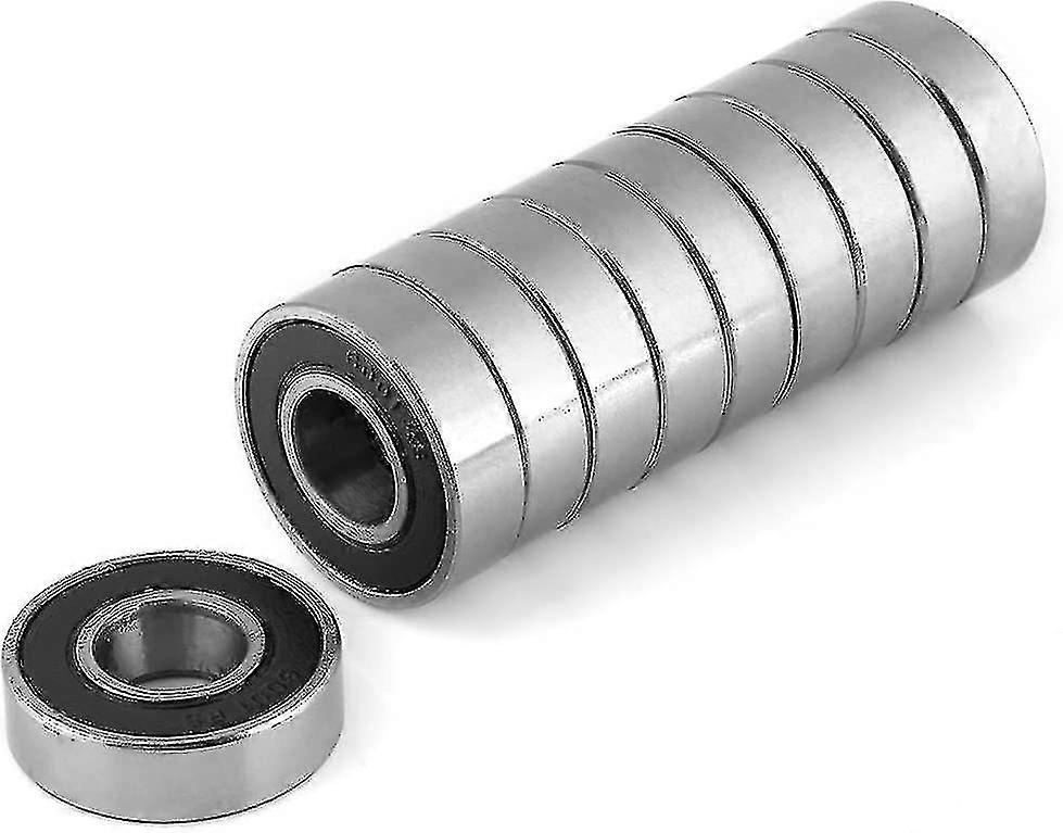 10pcs الكرة محامل 6001-2rs عميق الأخدود الصلب محامل ذات شفة المطاط دائم مختومة (12x28x8mm)