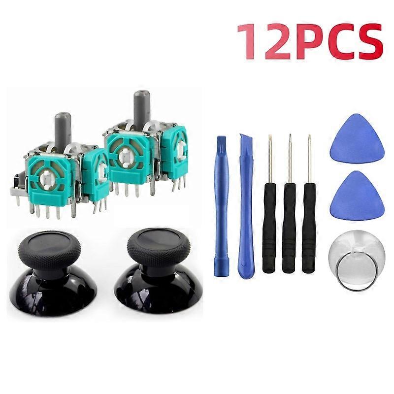 12Pieces 3D Analog Joysticks Set For Xbox One 2Piece 3D Analog Joysticks 2Pieces Thumbstick Cap Piece 6 Repair Kit For Xbox One