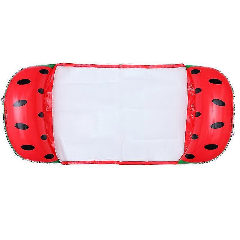 1pc water floating bed inflatable hammock summer swimming pool floating mat swimming ring (watermelon pattern)