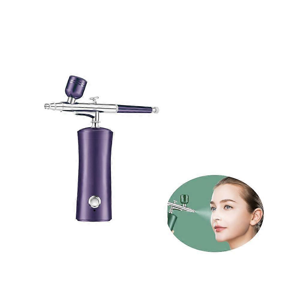 High Pressure Oxygen Injector Needle Free Hand Held Hydration Spray Water Light Home Beauty Oxygen Injector Purple