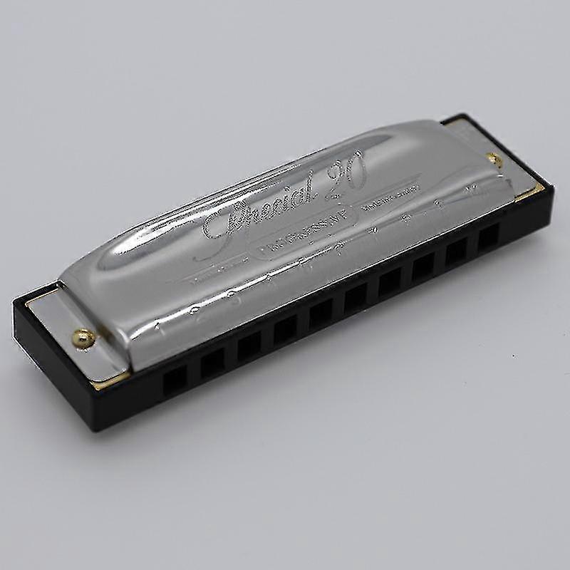 ハーモニカ10ホール20トーン、初心者向けCキー、初心者、大人、プロプレーヤー向けCキー(黒)