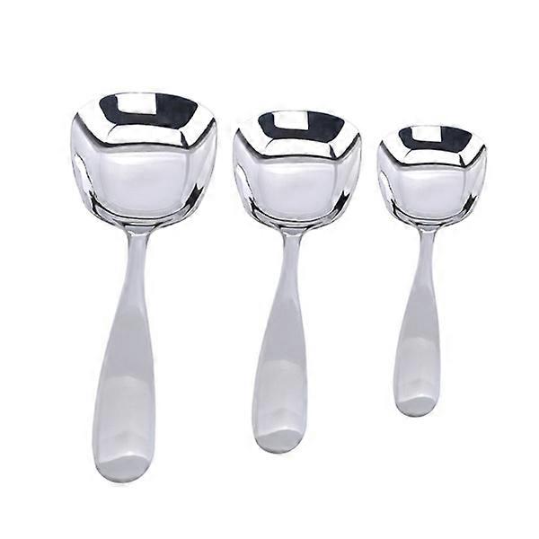 1 Pack Creative Stainless Steel Cutlery Square Spoon Thick Rice Spoon