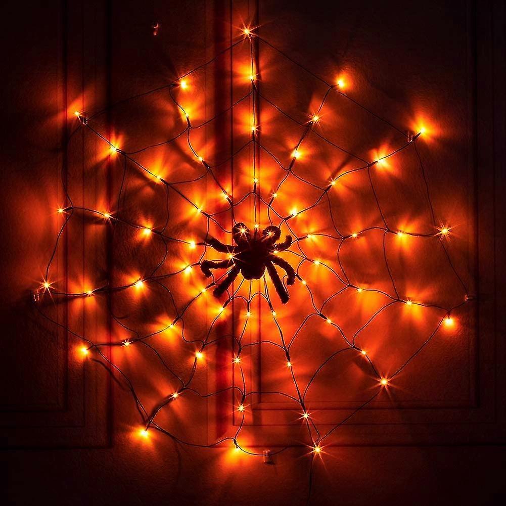 Led Halloween Black Spider Web Light, Decoración de Halloween, Impermeable