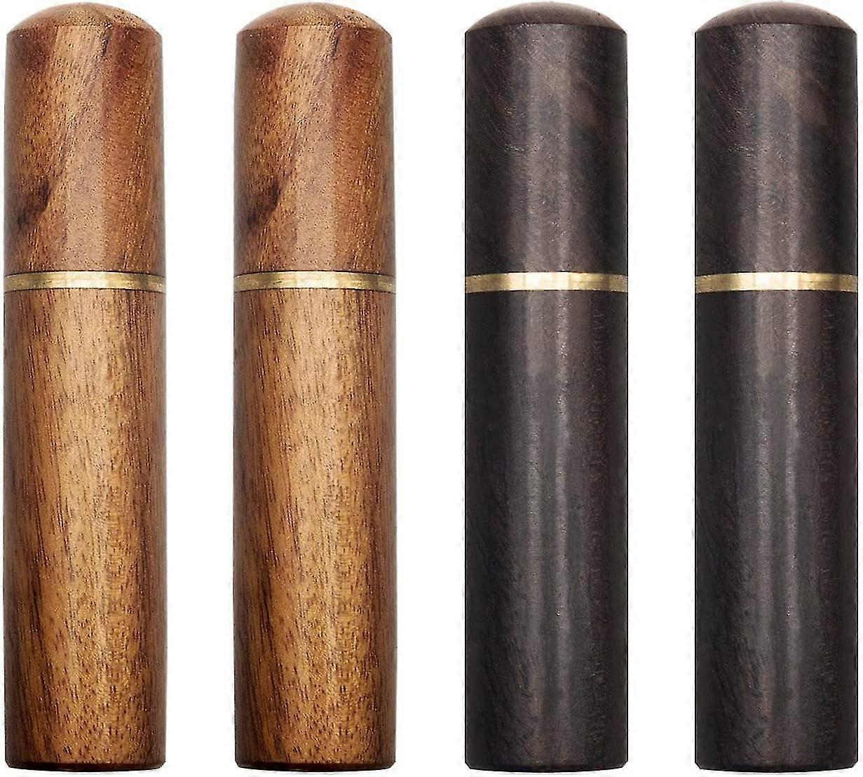 Toothpick Holder Portable Wood Toothpick Case - 4 Packs