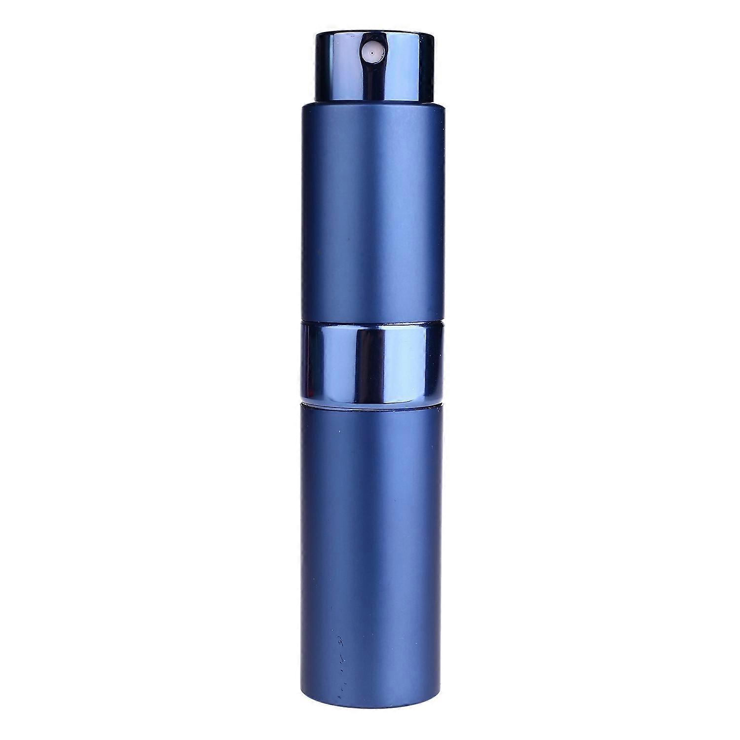 8ml Refillable Perfume Bottle Portable Rotary Spray Atomizer Empty Container for Travel - Dark Blue