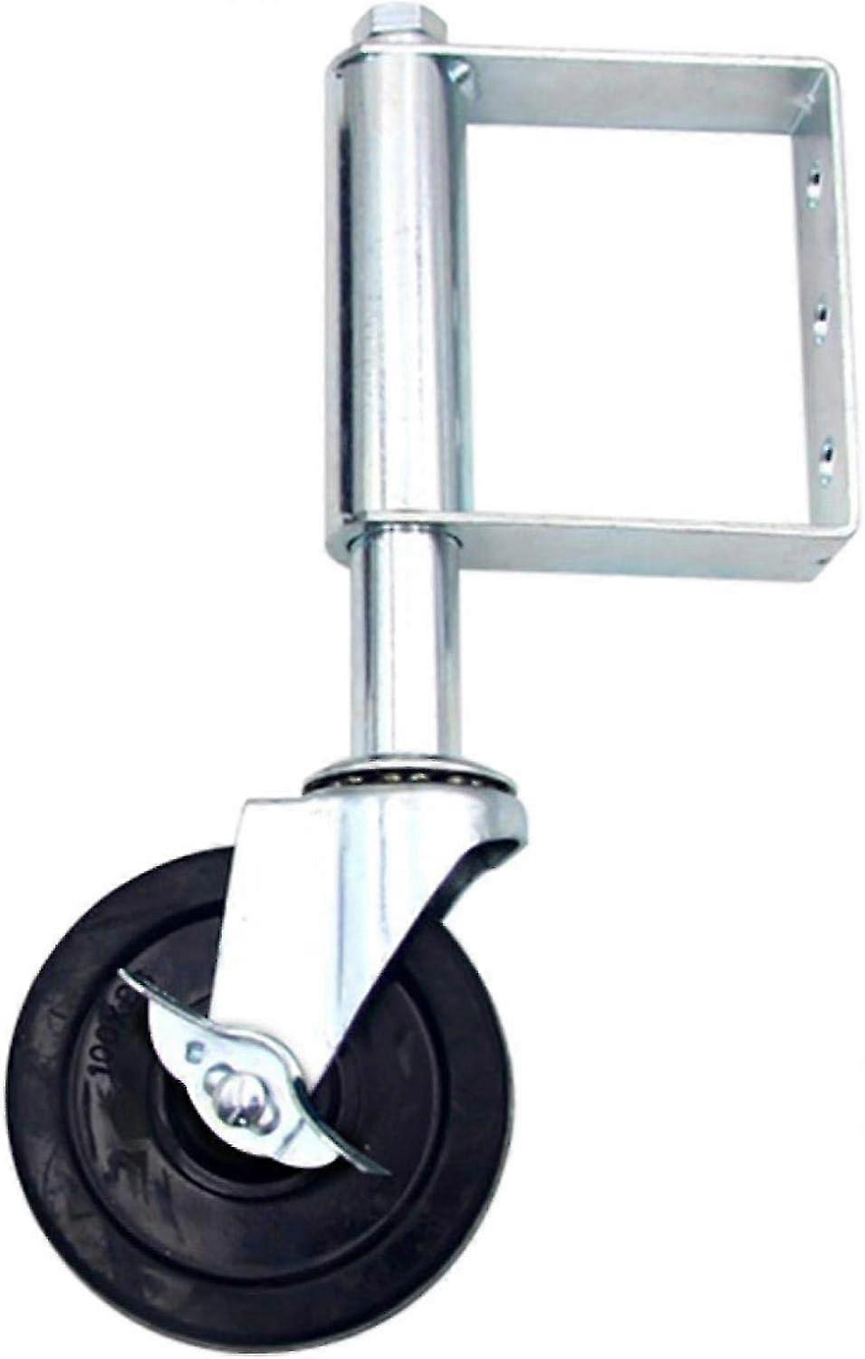 5 Inch Spring Loaded Swing Gate Wheel With Universal Mounting Plate Caster