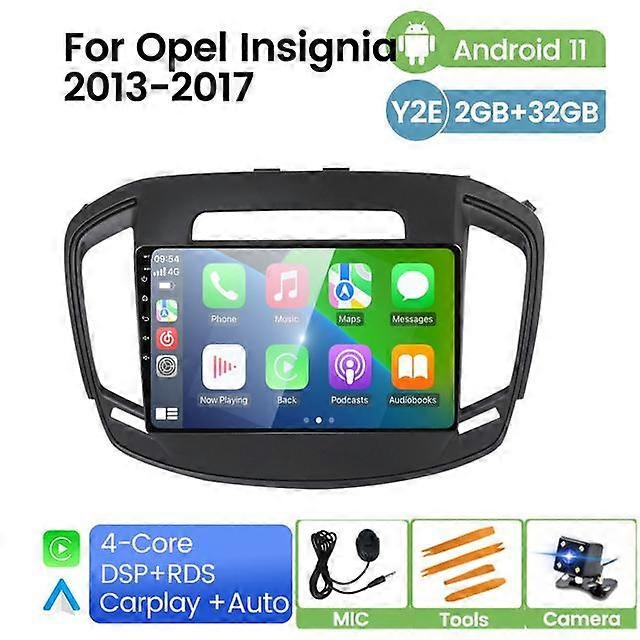 AI Voice 2 Din Android Auto Radio For Opel Insignia 2013 - 2017 Car Radio Multimedia GPS Track Built-in Carplay 2din Dvd SWC BT