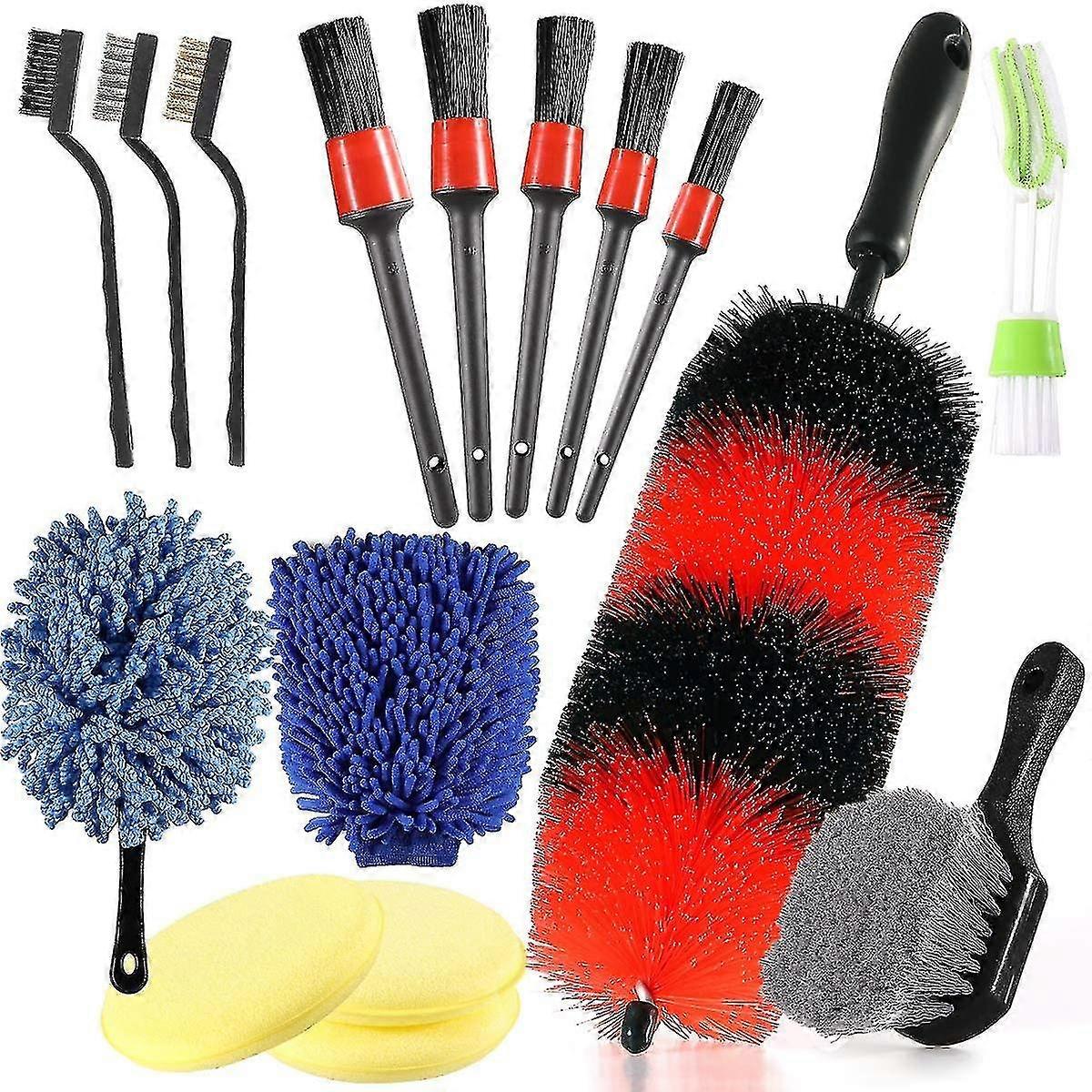 16 Pcs Car Cleaning Kit Interior Detailing Kit Car Detailing Brush, 5 Car Detail