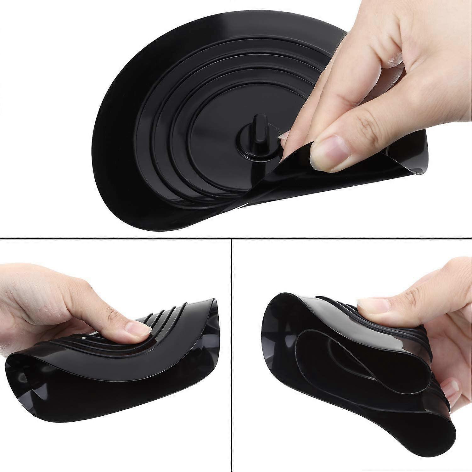Bath Plugs Silicone Sink Stopper Kitchen Sink Stopper 15 CM Diameter for Kitchens, Bathrooms and Laundry Universal Drain Plug Stopper(2 pcs, Black)