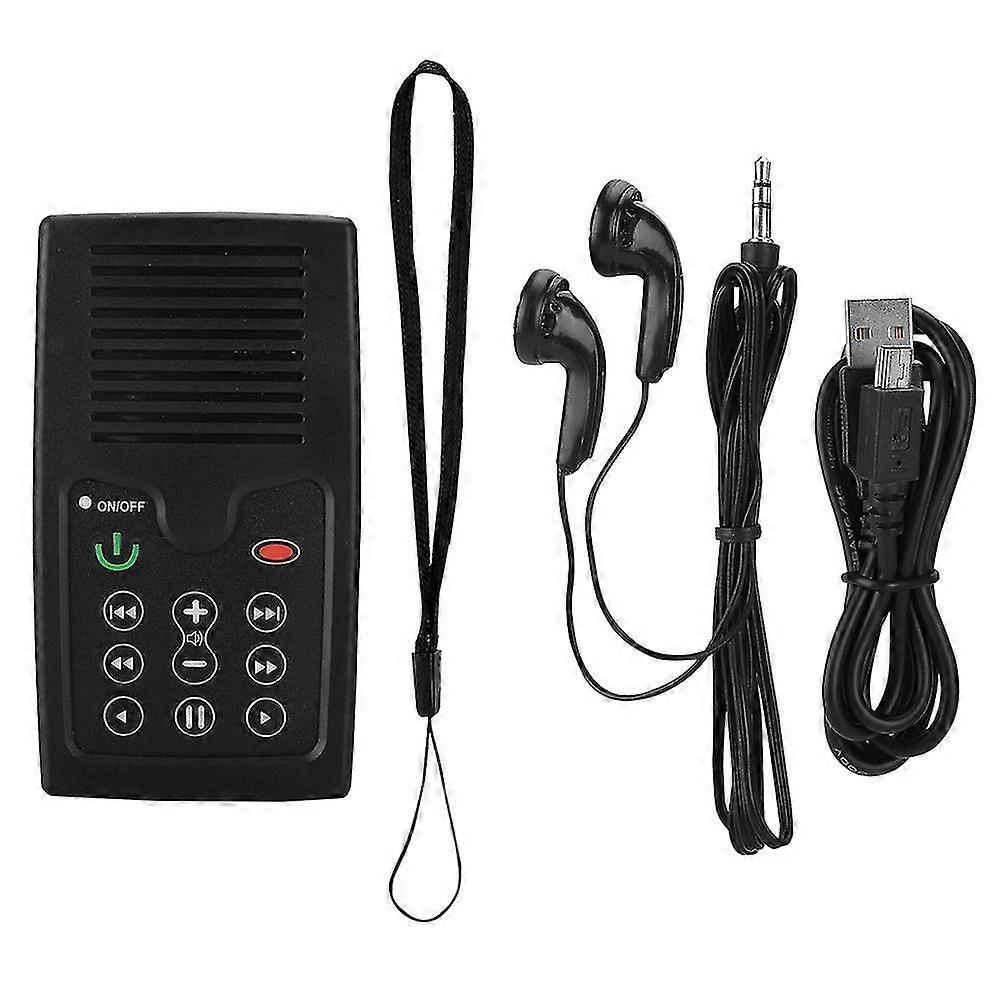 Mini Portable Solar Charging Bible Reader Book Reader (Black English Version) 350mAh