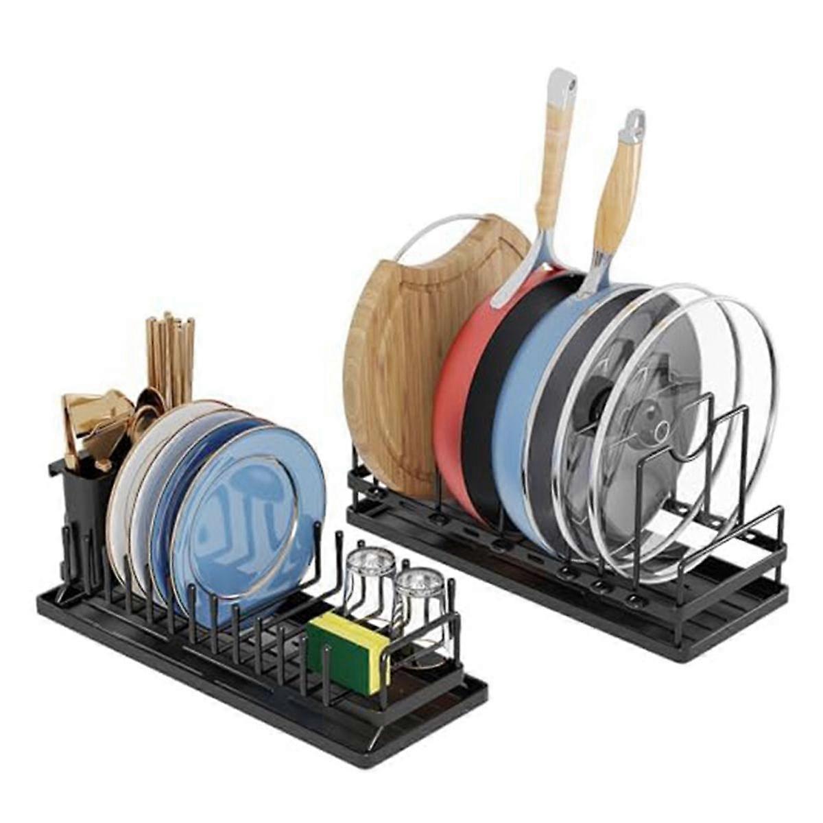 Tencere ve Tava Depolama Rafı ile Çok Fonksiyonlu Paslanmaz Çelik Bulaşık Kurutma Rafı, Bulaşık Kurutma Rafı, P