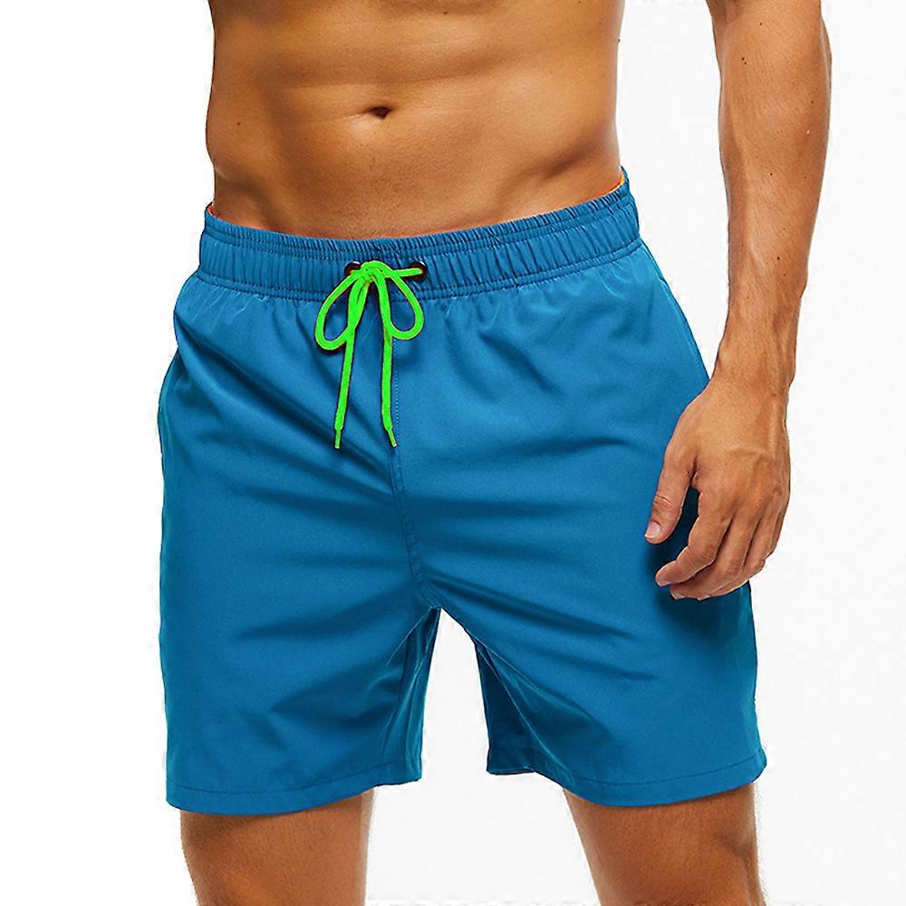Men's Stretch Swim Trunks Quick Dry Beach Shorts with Zipper Pockets and Mesh Lining