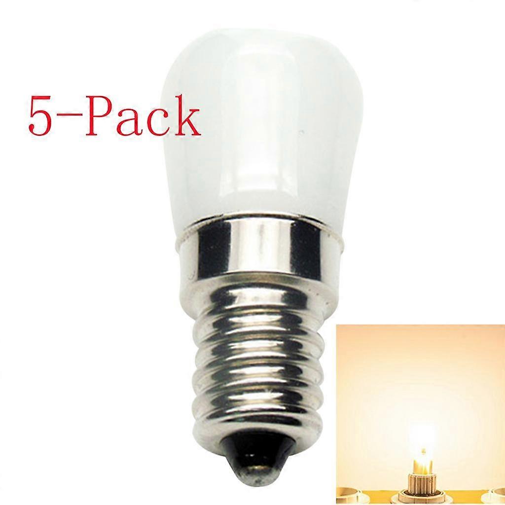 2W LED Light Bulb Ceiling Aisle Table Lamp Bulb Replacement E14 5-Pack Warm, Power Save