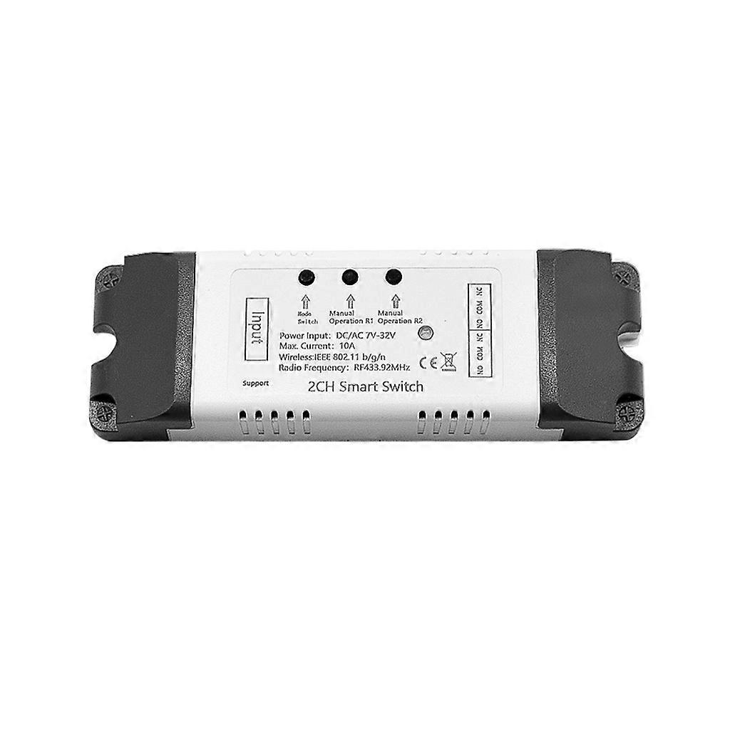 Smart Relay-Module On Off Light Controller 2CH 7-32V RF433Mhz Remote-switch