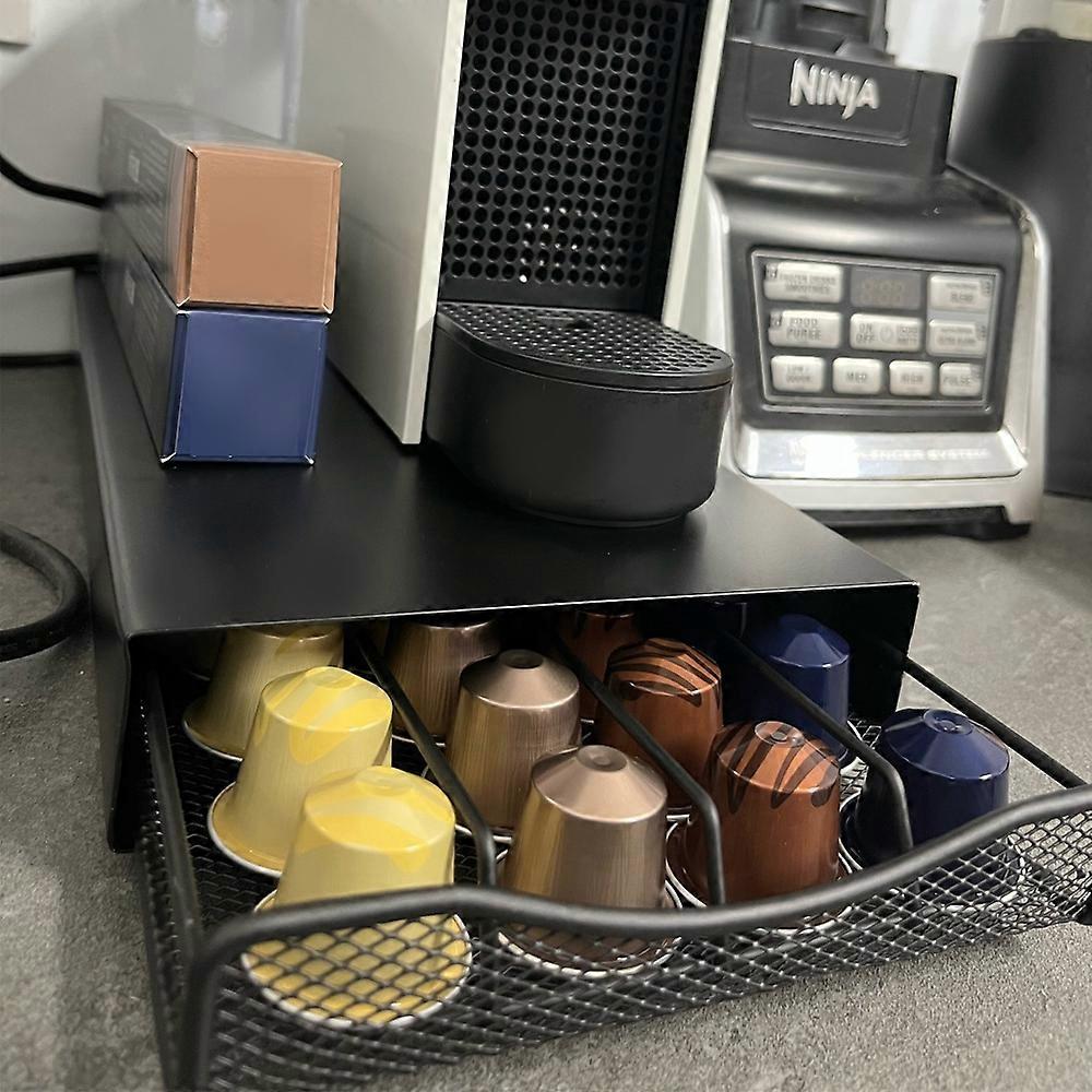 40 Pods Coffee Capsules Holder Coffee Shelves Organizer Drawer Type Storage Stand Rack Practical For Nespresso