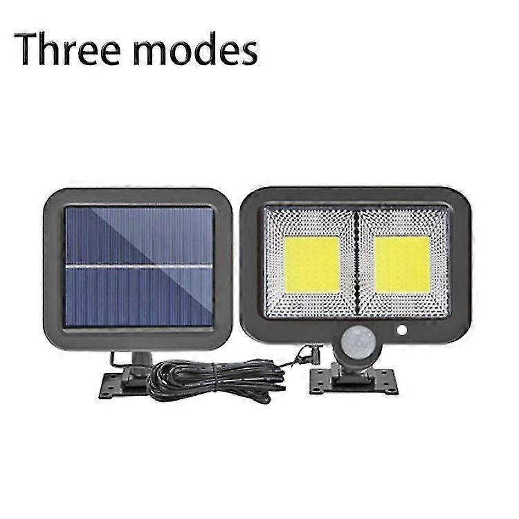 Solar Security Lights, 3 Head Motion Sensor Lights Adjustable(1 Pcs, Black)