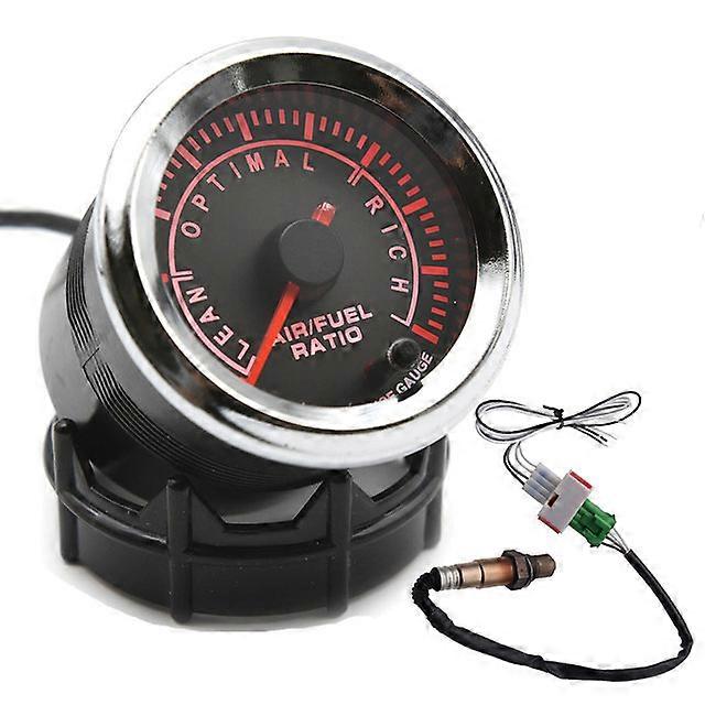 52mm Air/Fuel Ratio Gauge Pointer Display Red Backlight with Narrowband O2 Oxygen Sensor Gauge Cup Fit For Car 12V