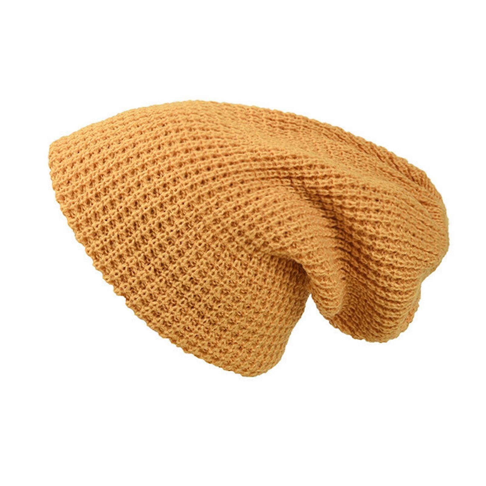 Mens Womens Baggy Slouchy Knit Warm Beanie Hat And Scarf Ski Skull Cap