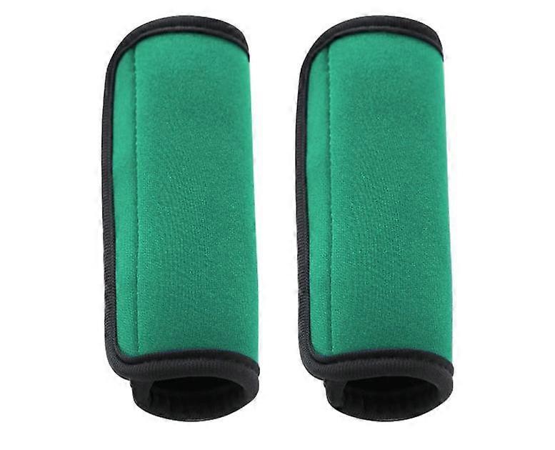 (Green) Set of 2 shiny and comfortable luggage handle gloves.
