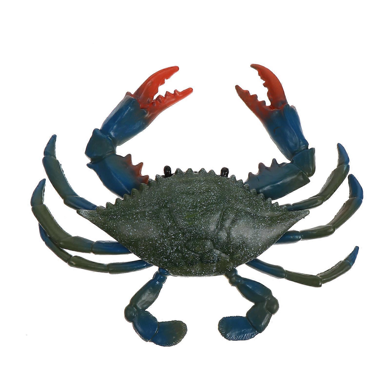 1PC Desktop Ornament Green Crab Adornment Simulation Ocean Animal Model