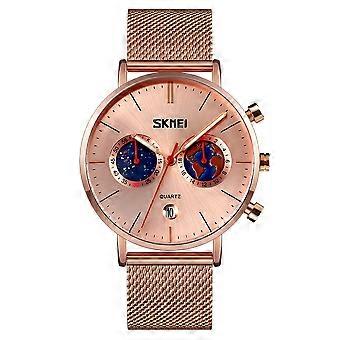 SKMEI Heren Kaart Patroon Kalender Stopwatch Quartz Horloge