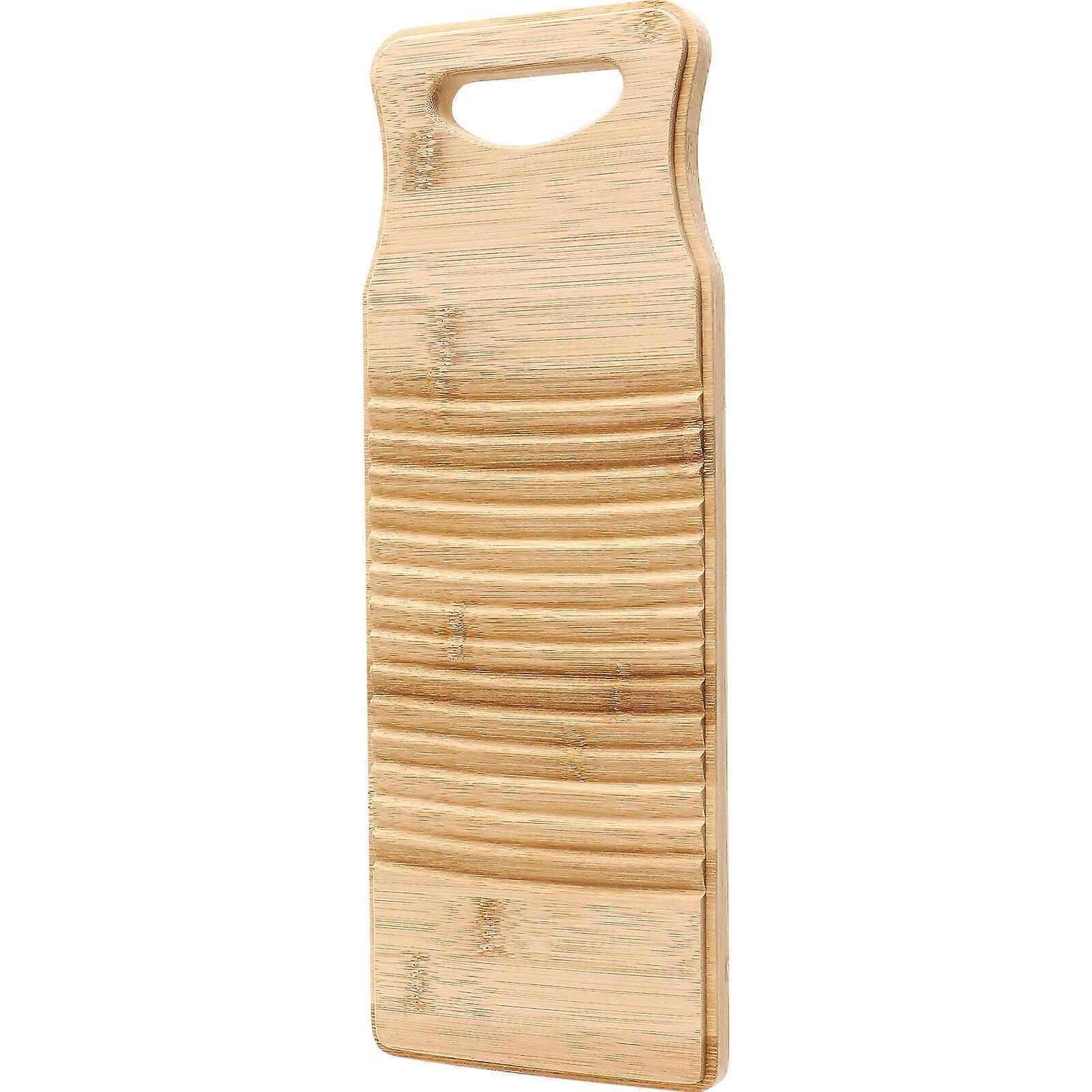 TOPBATHY Bambus Holz Waschbrett Waschbrett Rutschfeste Hauswäsche Scheuerbrett Kreatives Wäschebrett Waschbrett Handwaschbrett für zu Hause