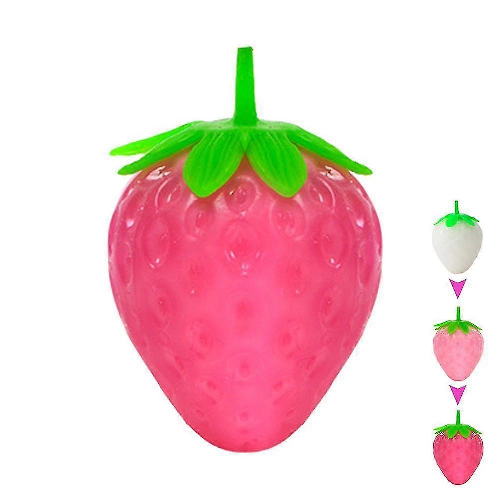 Simulated Strawberry Squishy Fruit Anti-stress Squeeze Ball Decompression
