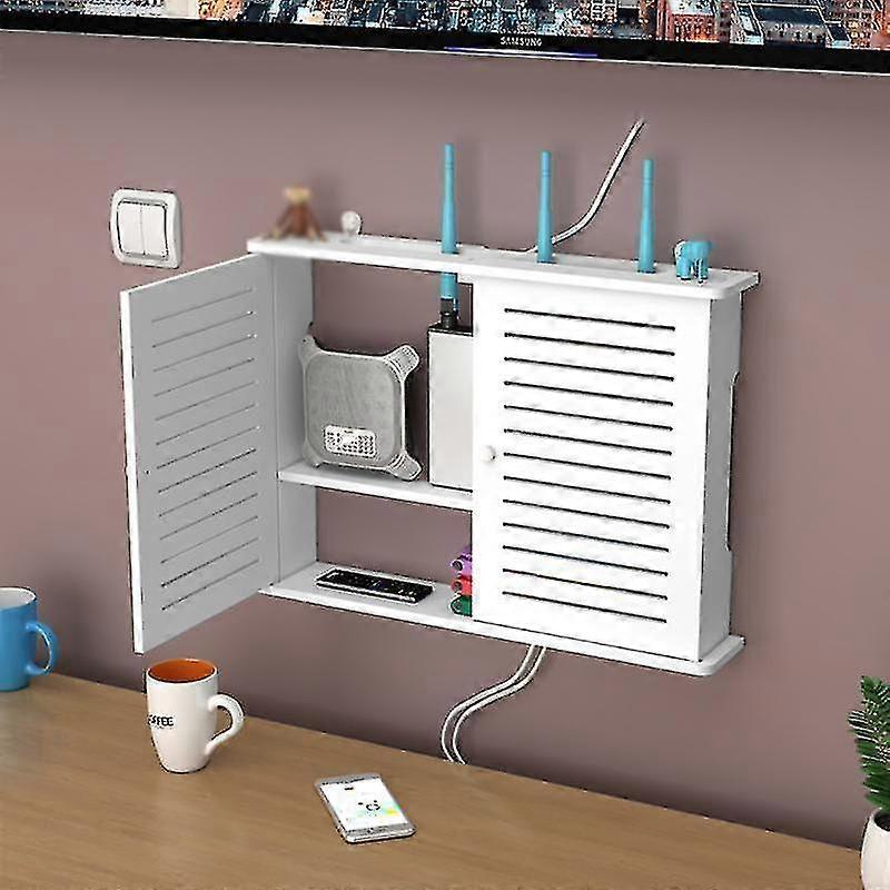Wireless Wifi Router Storage Box, Wire Bracket Wall-mounted Plug-in Storage Rack