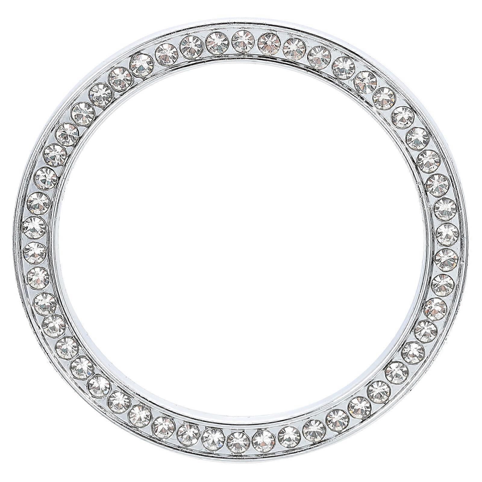 Decorative Clock Frame Sticker Car Interior Decoration Rhinestone Clock Ring