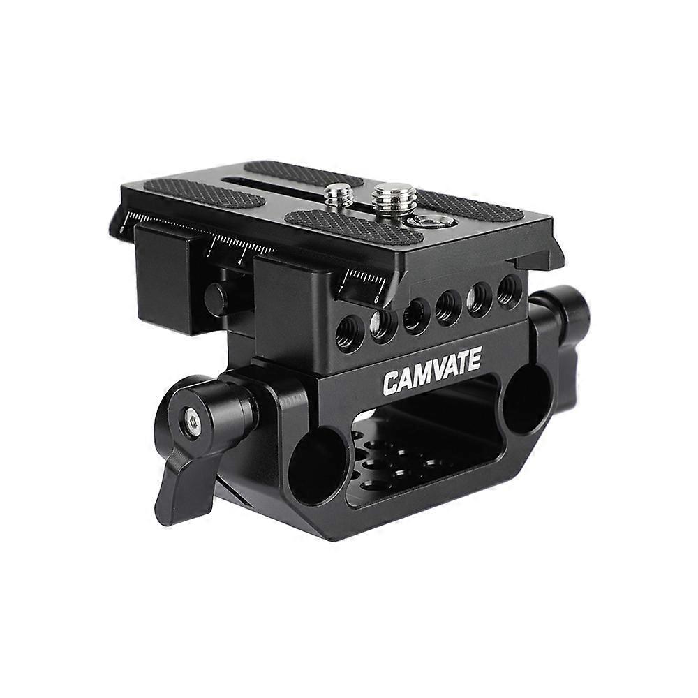Lanxri Standard Manfrotto Quick Release Baseplate Assembly with 15mm Dual Rod Clamp Base