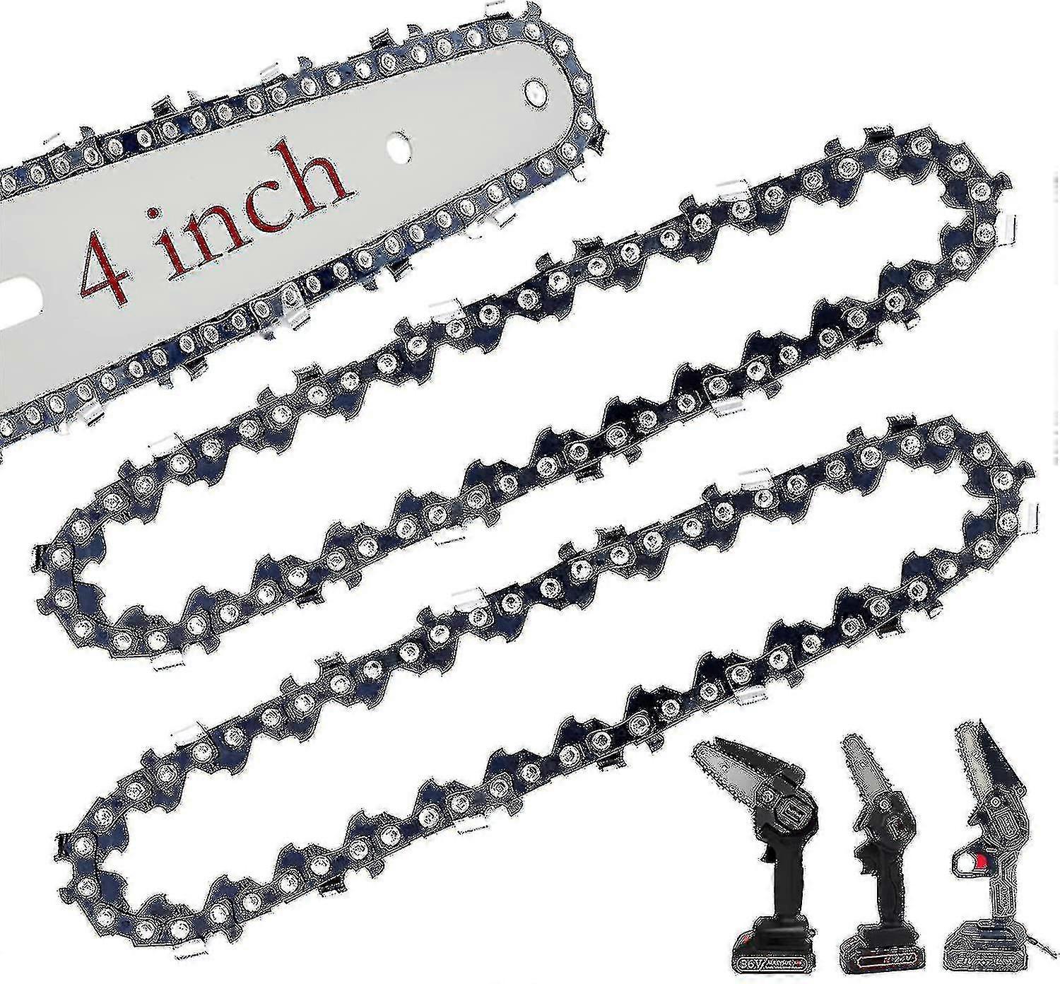 2 Packs Mini Chainsaw Chain, 4 Inch Replacement Chains