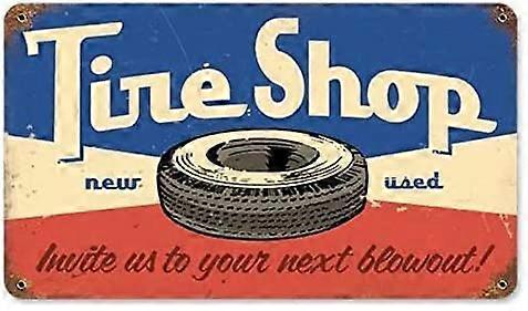 金属の錫の看板の壁の装飾レトロタイヤショップ屋内パブホームマン洞窟ビールガレージ12 x 8インチ