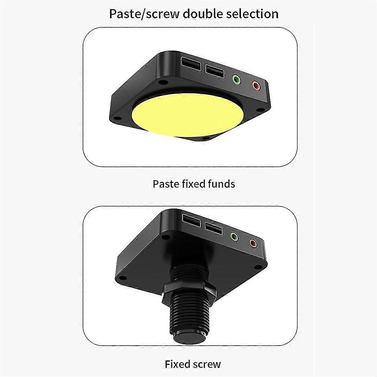 Computer Desktop Power Switch External Pc Host Power Supply On/off Push Button Switch, Dual Usb And