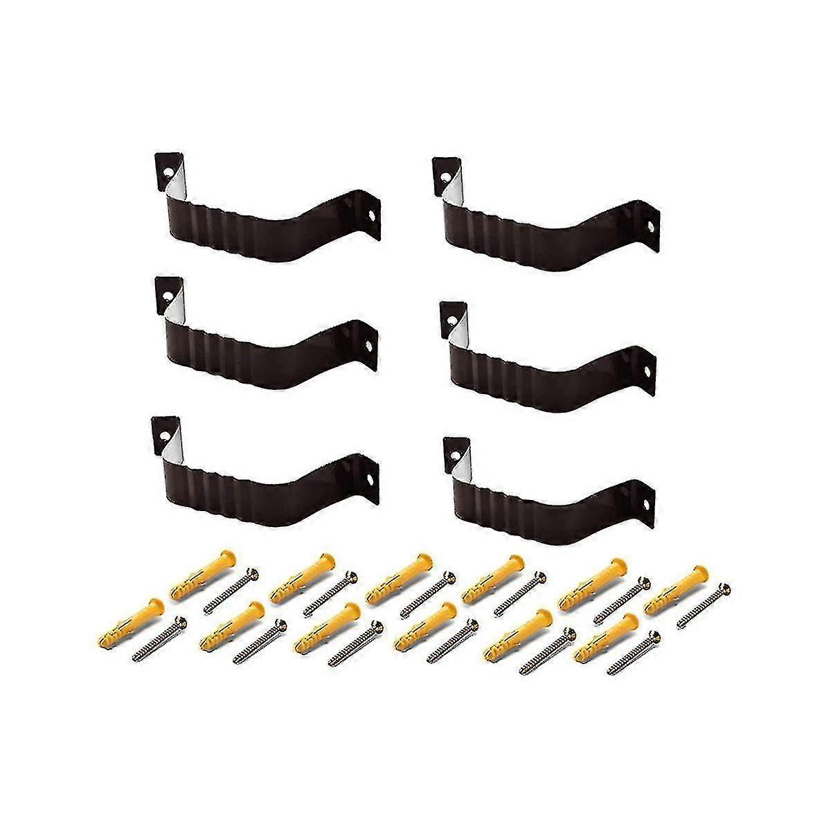 Downspout Adapter Gutter Downspout Strap 3x4 Leader Strap 3x4 (6 Pack) (brown)