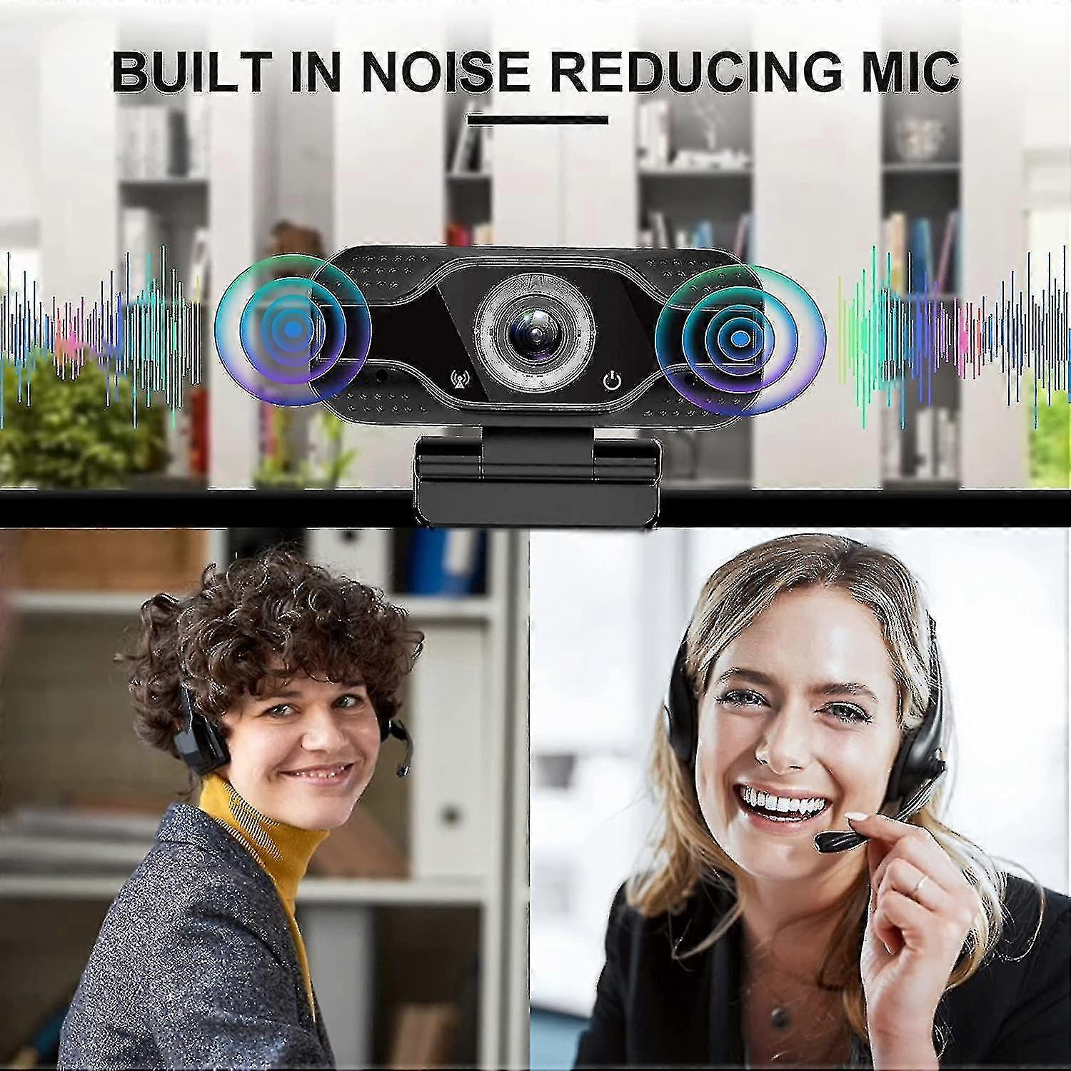 Webcam With Microphone, 1080p Hd Usb Web Camera With Tripod, Pc Webcam For Desktop And Laptop, Study