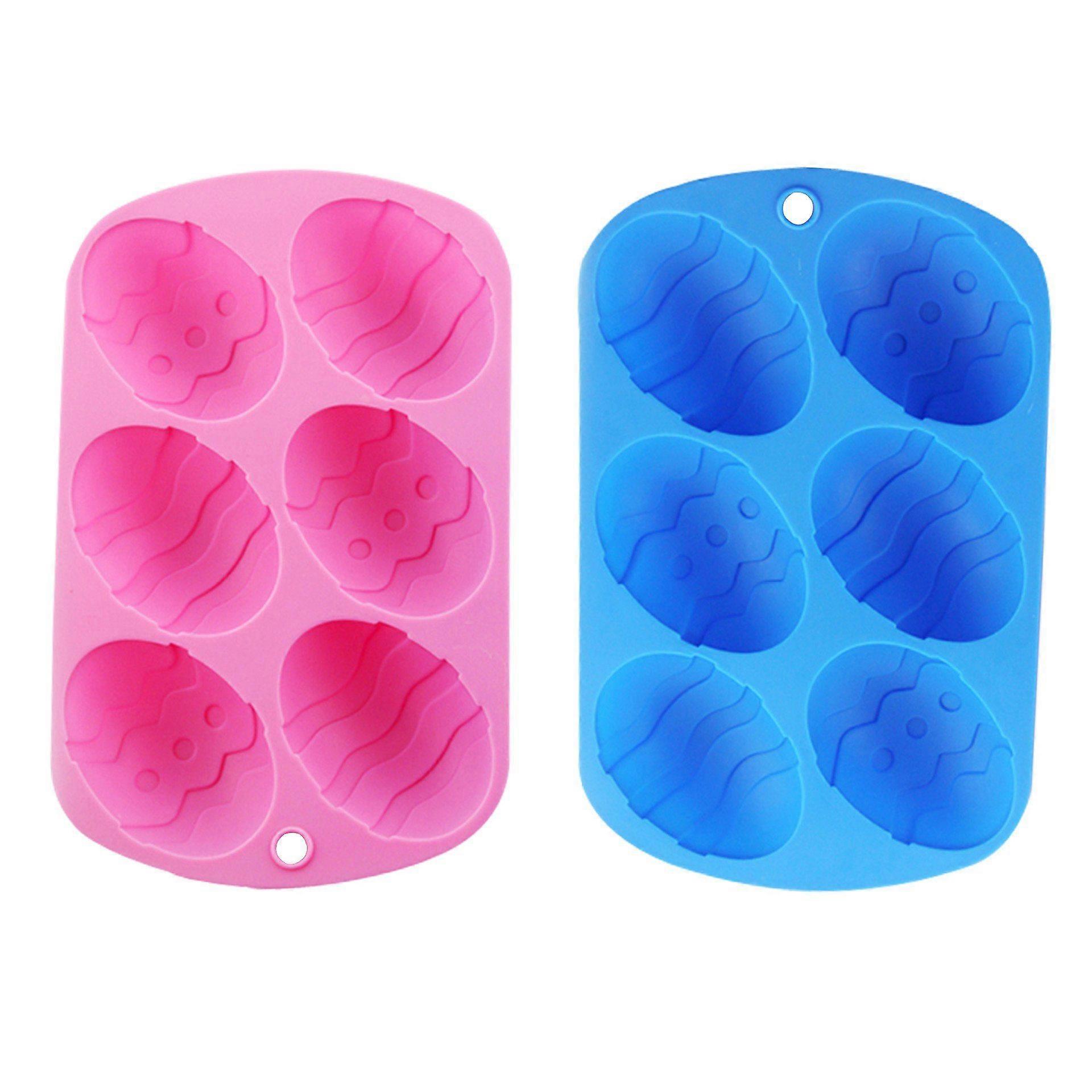 Silicone Mold, 2 Pcs Easter Egg Mold Silicone, Easter Silicone Baking Mold, Silicone Easter Egg Baking Mold, Easter Silicone Cake Mold, For Baking Soa