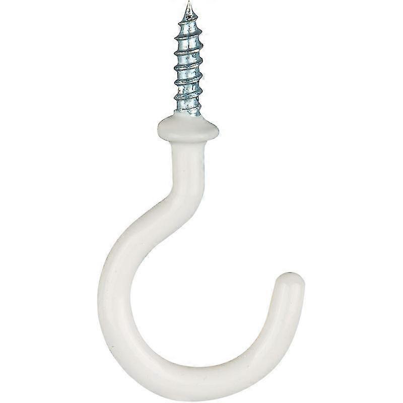 Screw In Eye Hooks Plastic Coated Ceiling Hooks For Hanging Mug Under Cabinet Shelf(20pcs)